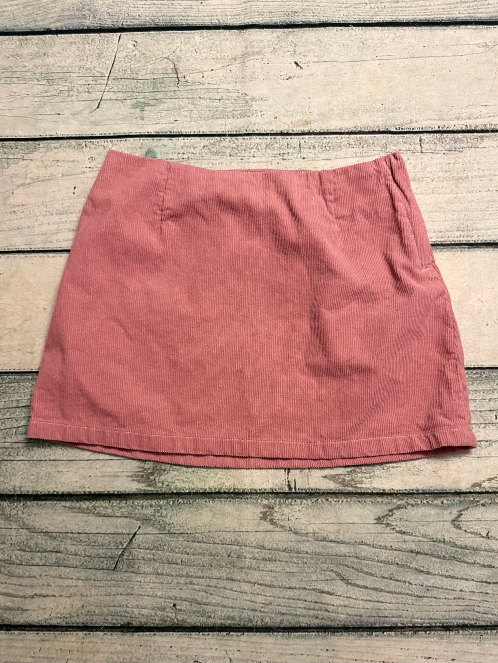 Cotton on pink dusty rose color corduroy ribbed mini skirt. 2